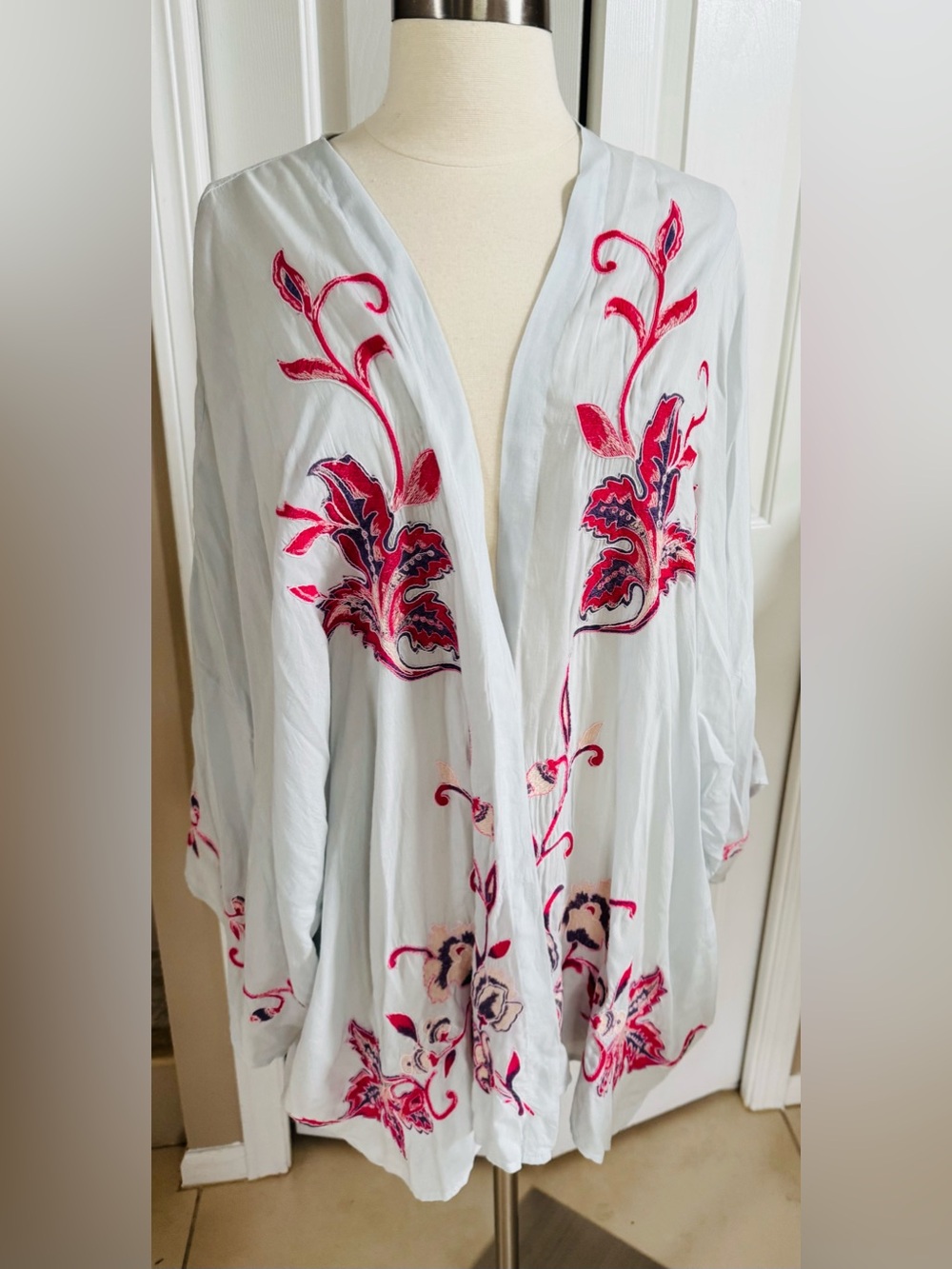 Vismaya gorgeous bohemian Light Mint Open tunic  L/XL